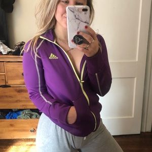 Adidas Track Suit Purple ZIP Up Jacket